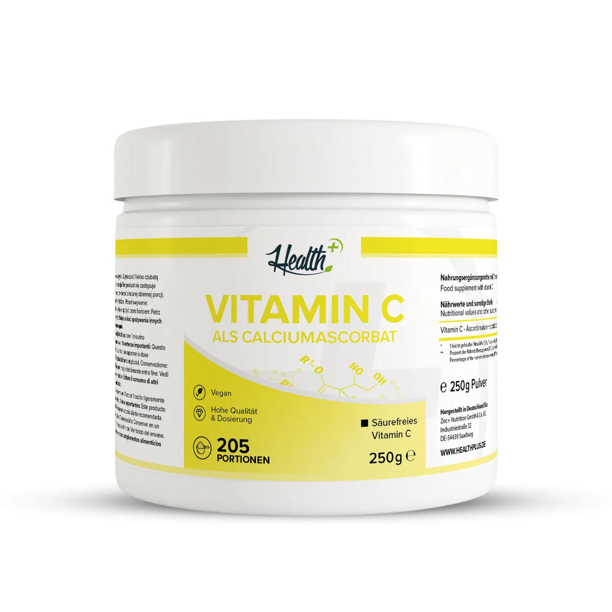 HEALTH+ ASCORBATO DE CALCIO 250g 