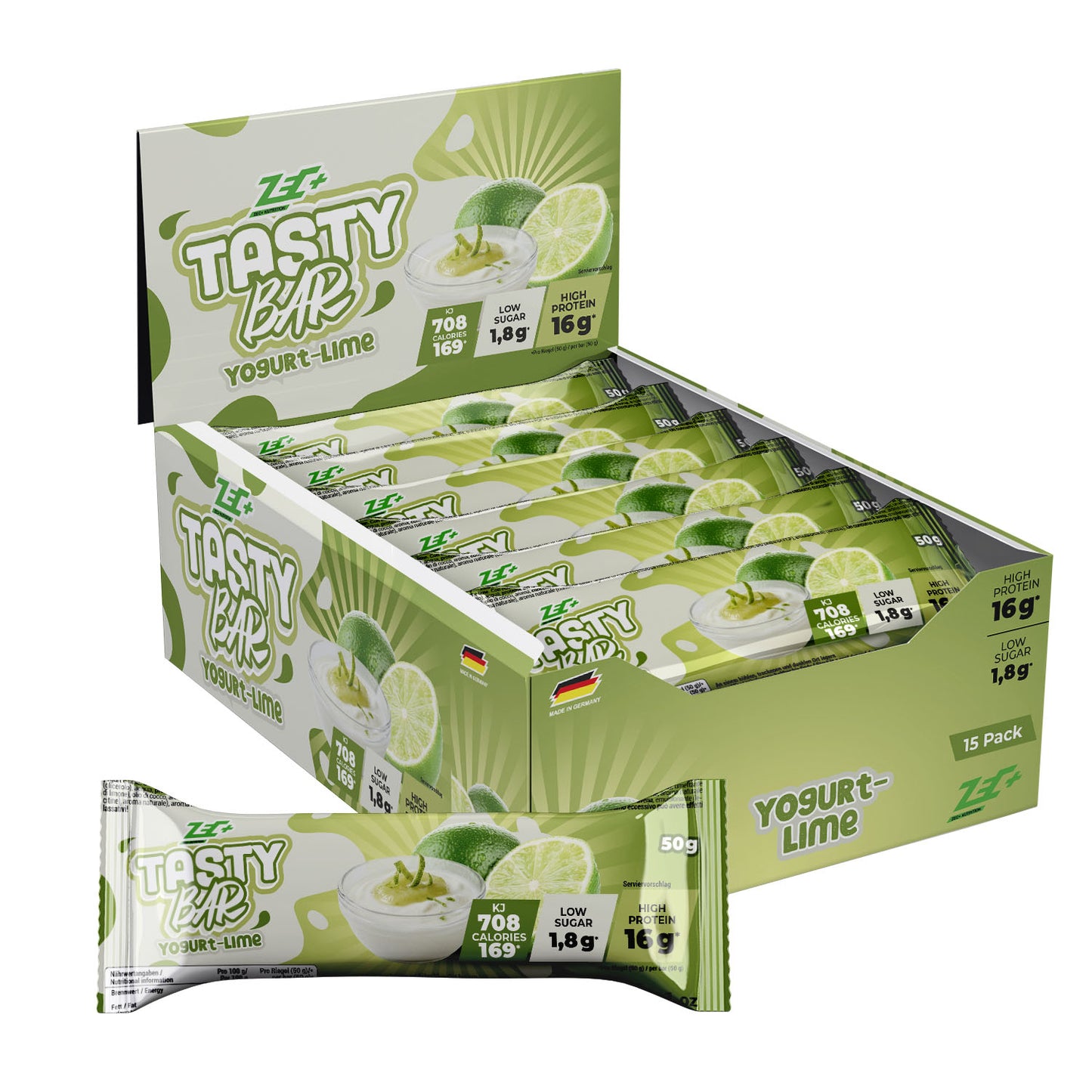 ZEC+ TASTY BAR Yogur-Lima Limitada, 50g 
