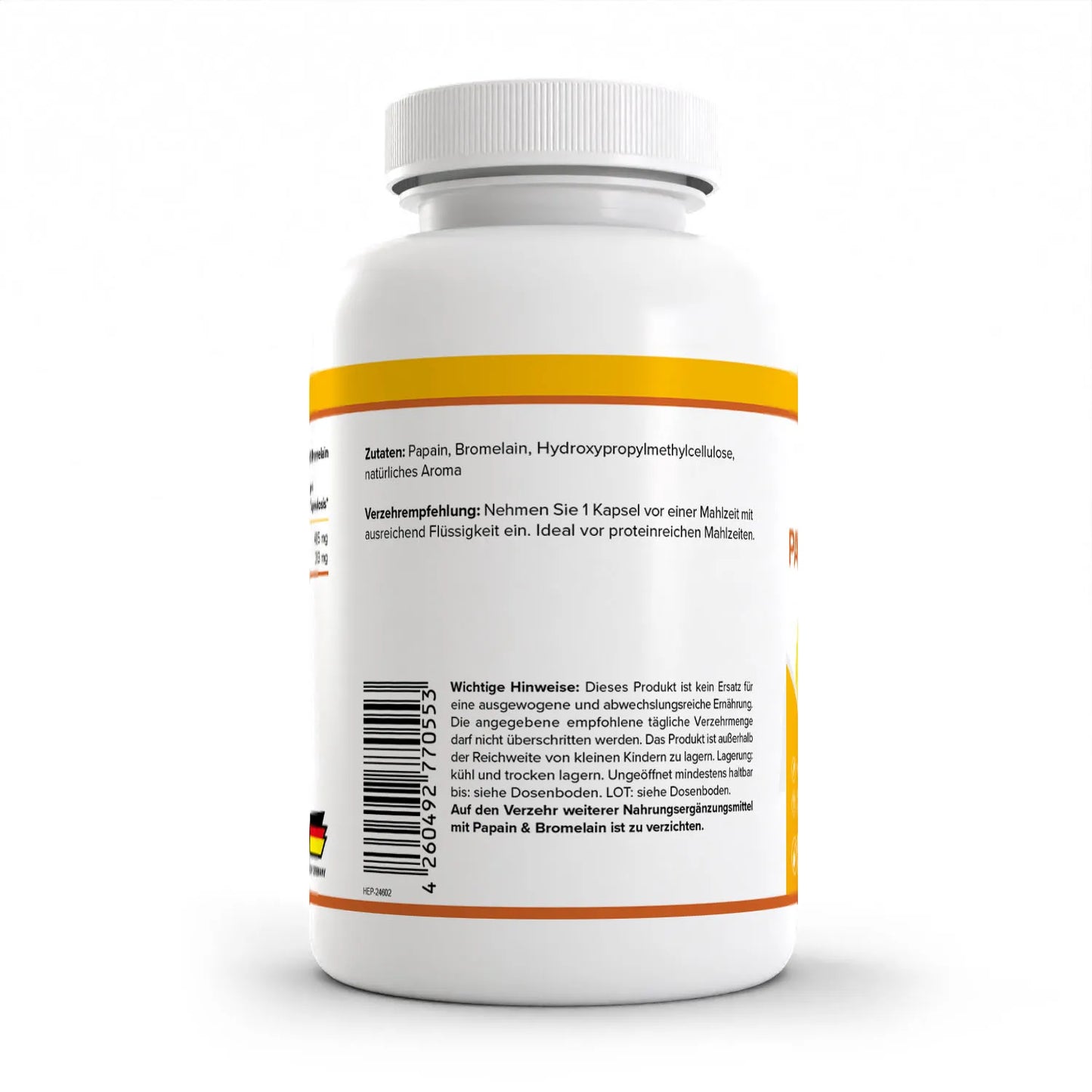 HEALTH+ ENZIMAS DE PIÑA-PAPAYA 120 cápsulas 