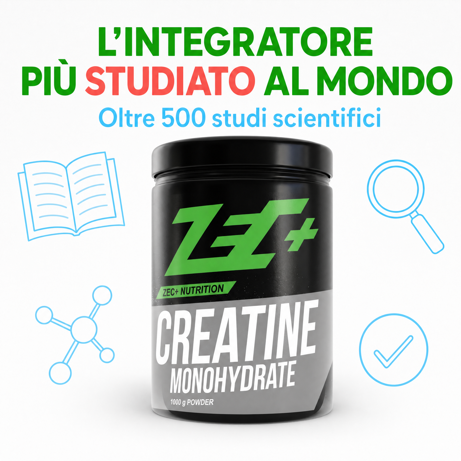 ZEC+ CREATINA MONOIDRATO 1kg — infografica 4