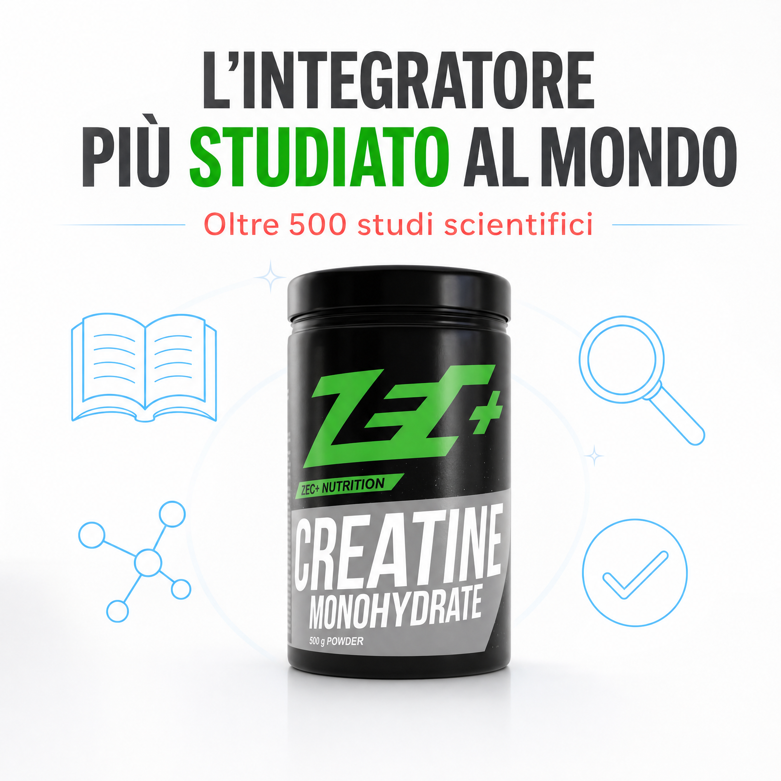 ZEC+ CREATINA MONOIDRATO 500g — infografica 3