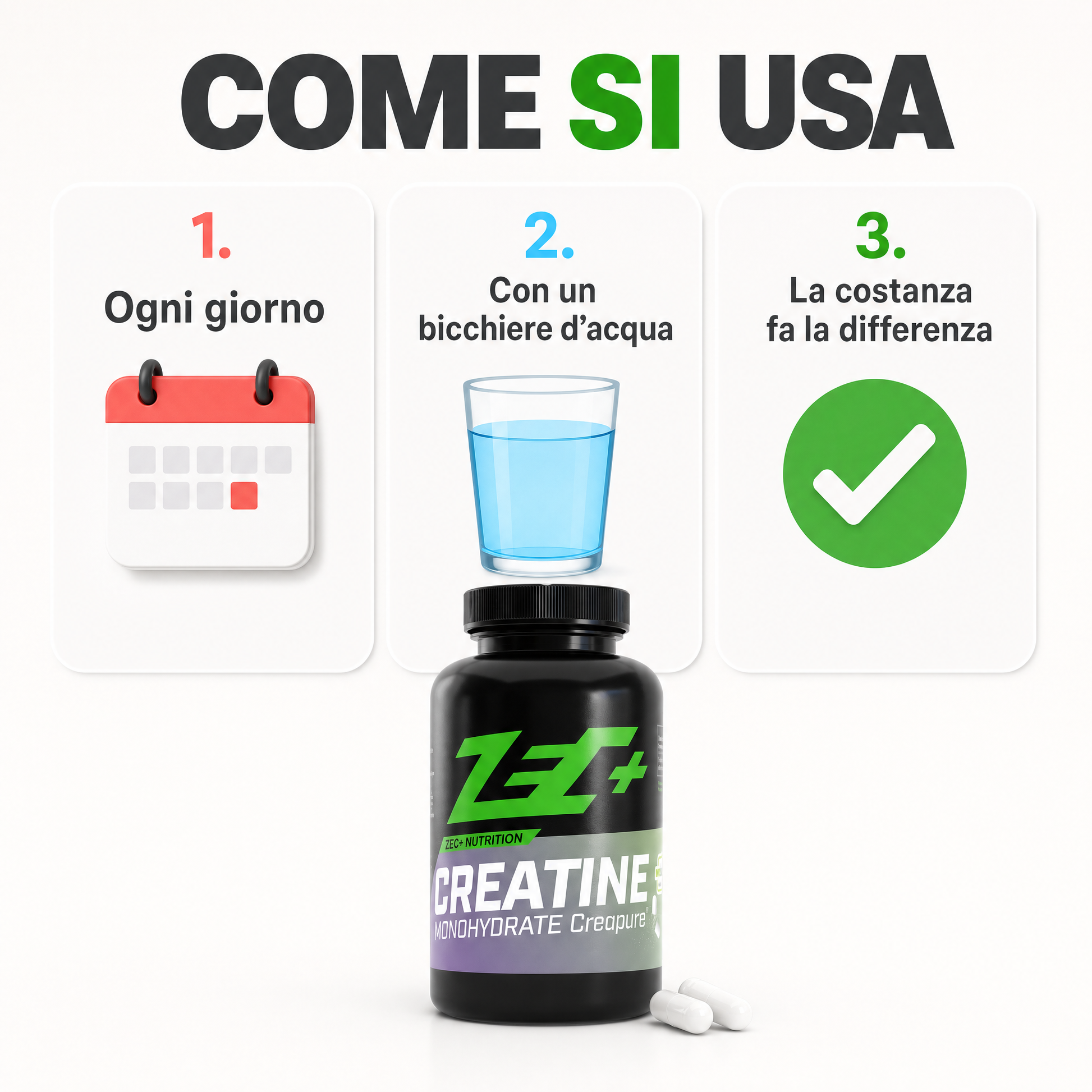 Come si usa la creatina in capsule