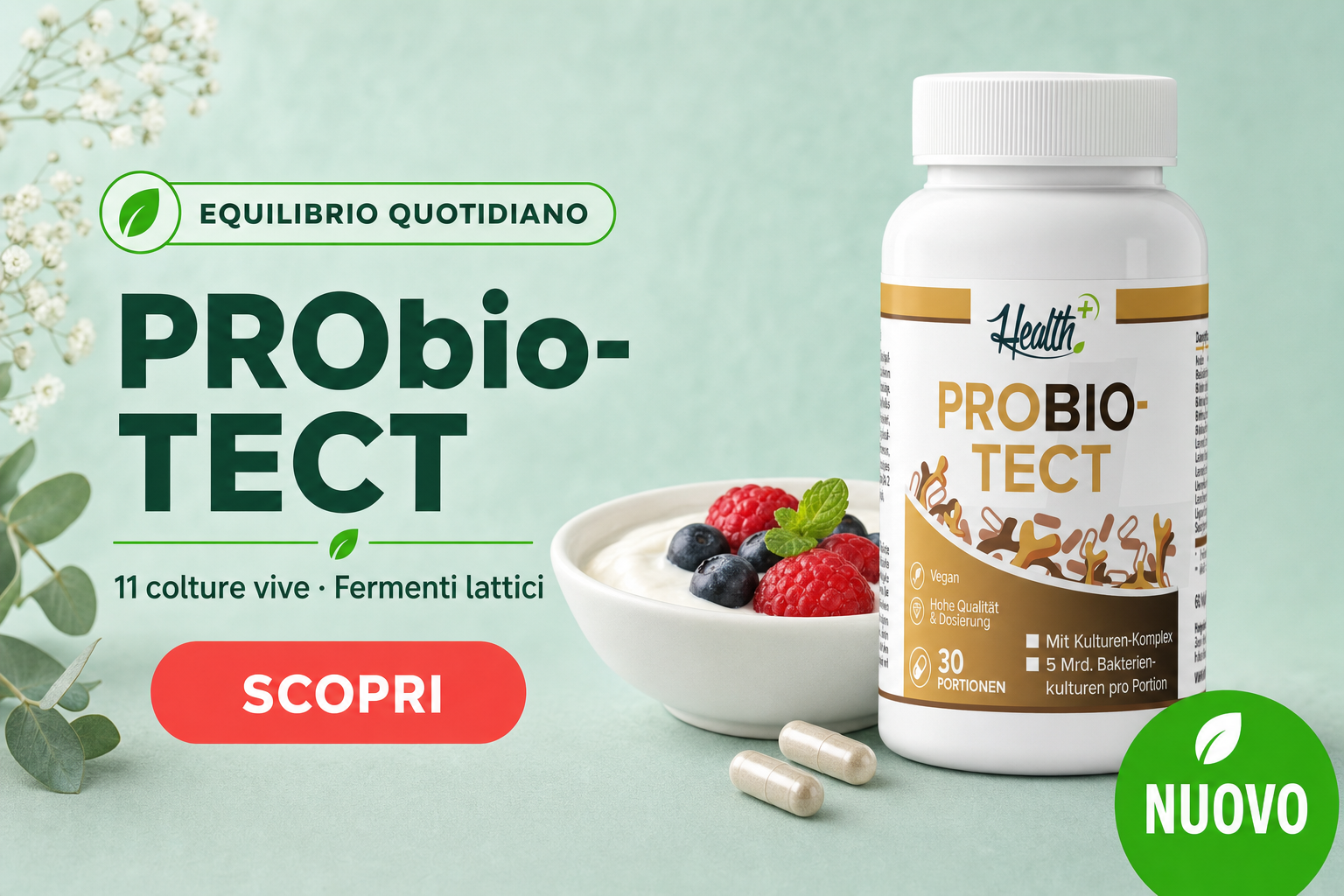 HEALTH+ PRObio-TECT — 11 colture vive, equilibrio quotidiano